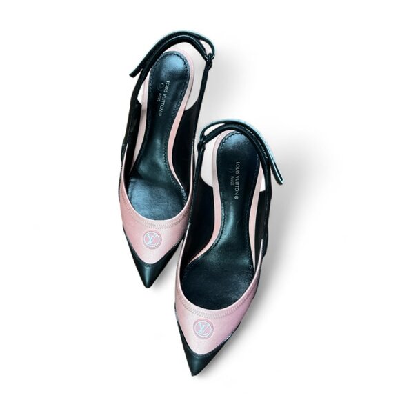 Louis Vuitton Archlight Slingback Pumps Pink and Black– Size EU 38 / US 8 - Picture 6 of 7
